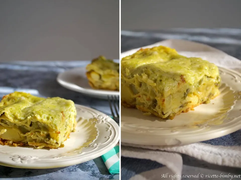 Lasagne al pesto, patate e fagiolini Bimby