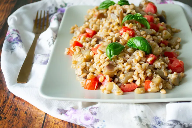 Insalata di orzo e melanzane Bimby