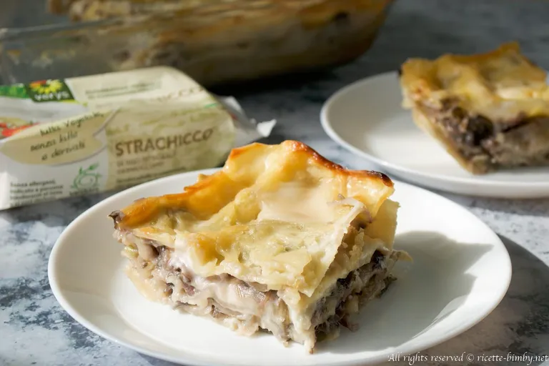 Lasagne vegane porri e radicchio Bimby