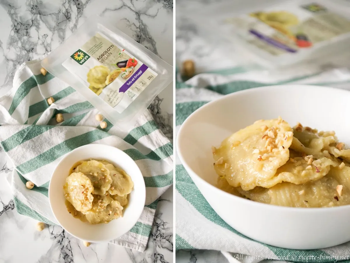 Agnolotti con pesto di nocciole Bimby