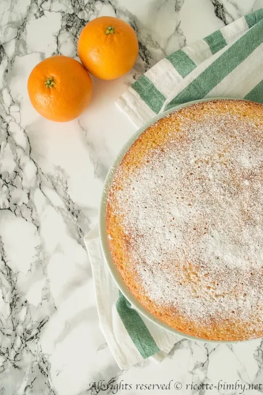 Torta con crema all'arancia bimby