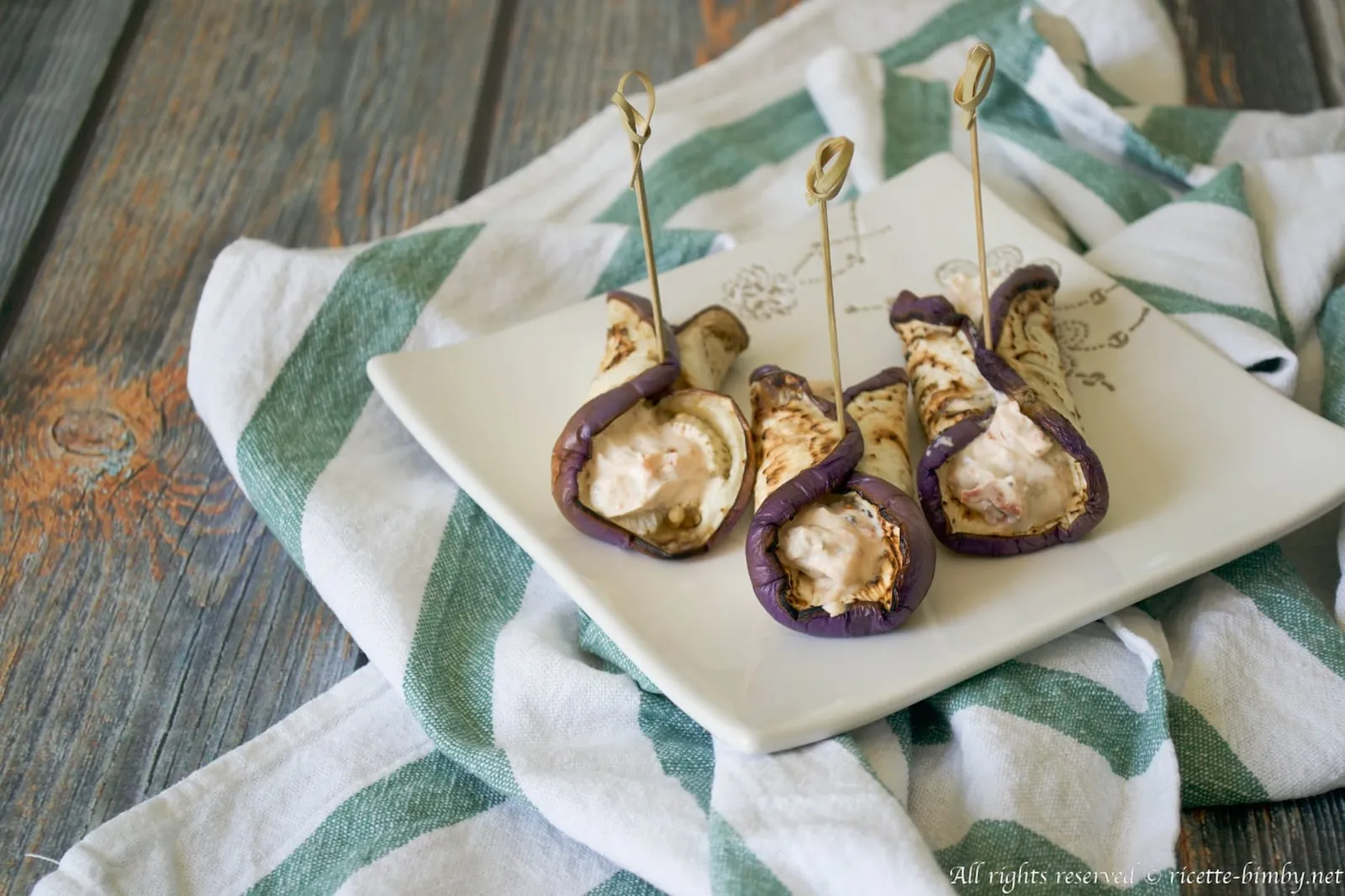Involtini di melanzane ripieni Bimby