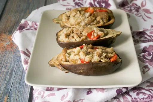 Melanzane ripiene di quinoa bimby