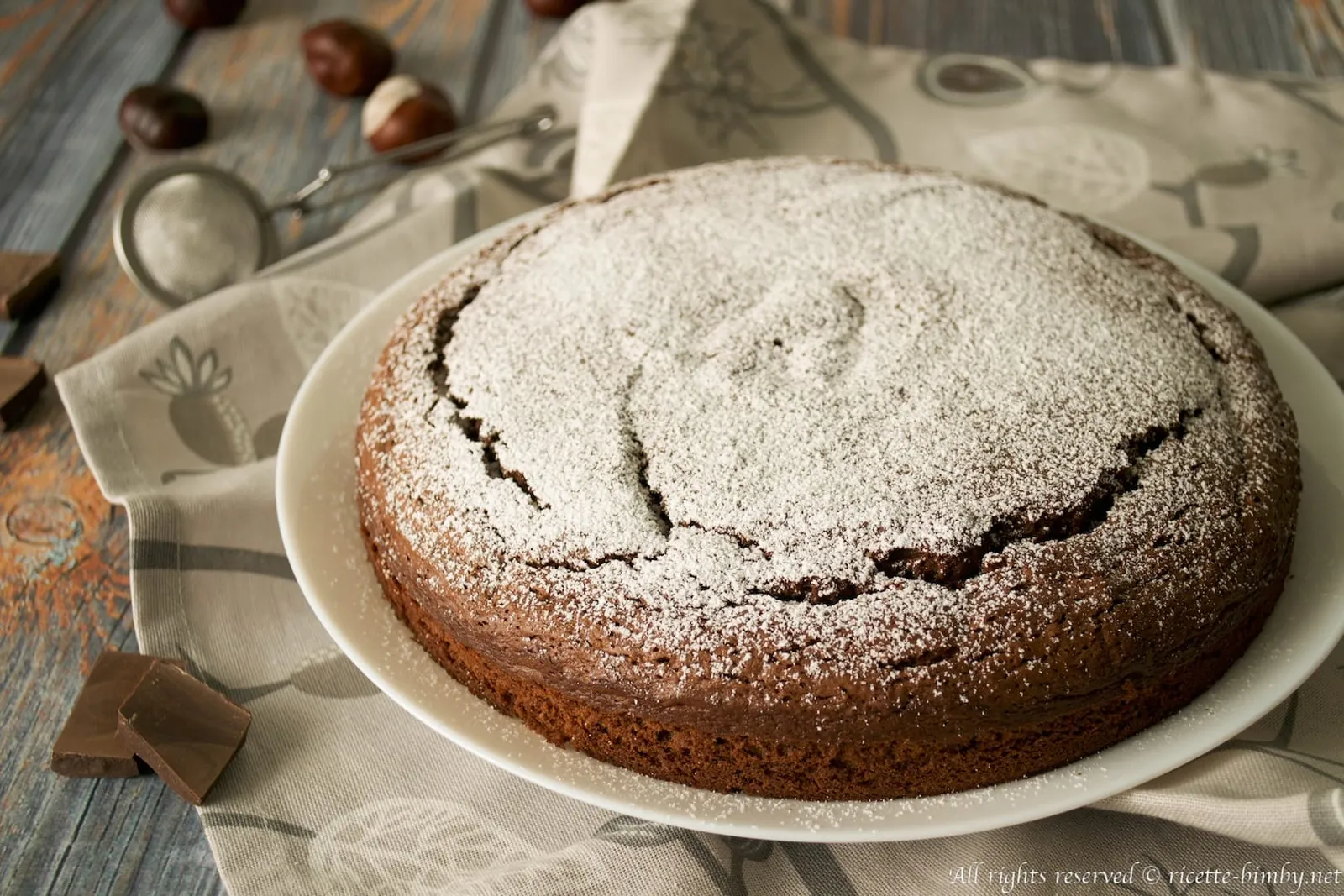 Torta al cioccolato e farina di castagne Bimby