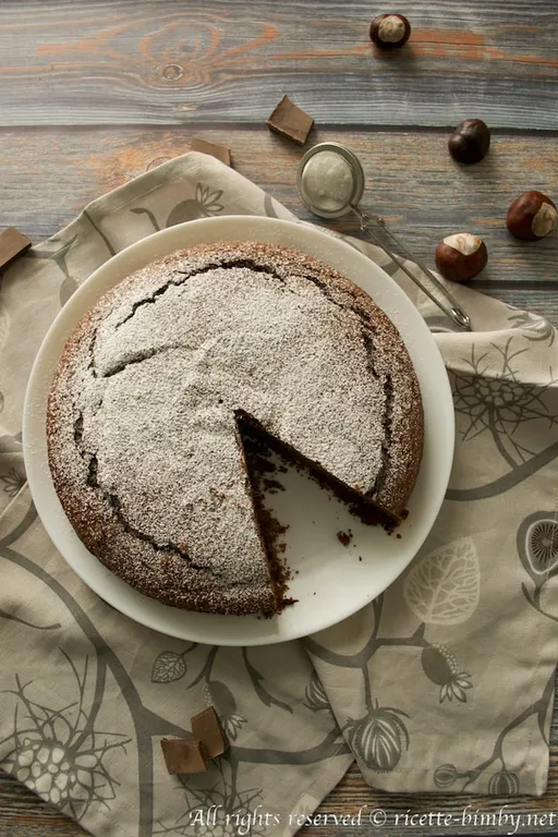 Torta al cioccolato e farina di castagne bimby
