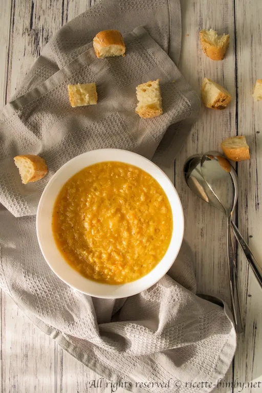 Zuppa di zucca e lenticchie rosse bimby