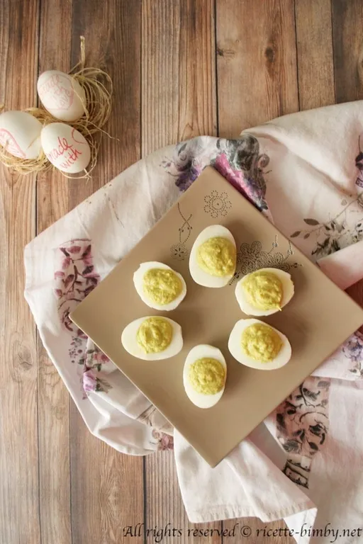 Uova ripiene agli asparagi bimby