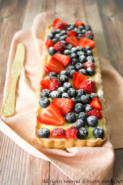 Crostata alla frutta con crema al limone bimby