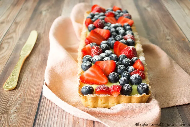 Crostata alla frutta con crema al limone Bimby