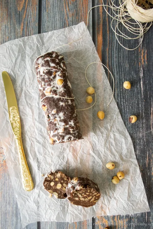 Salame di cioccolato vegan bimby