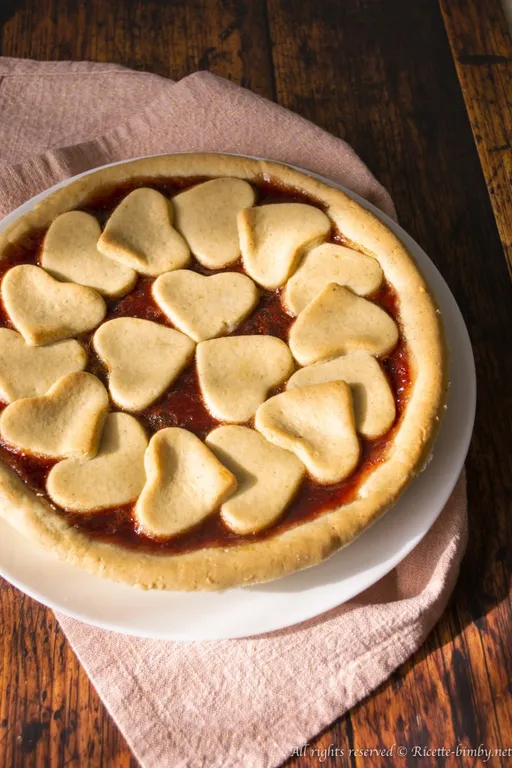 Crostata di cuori vegan bimby