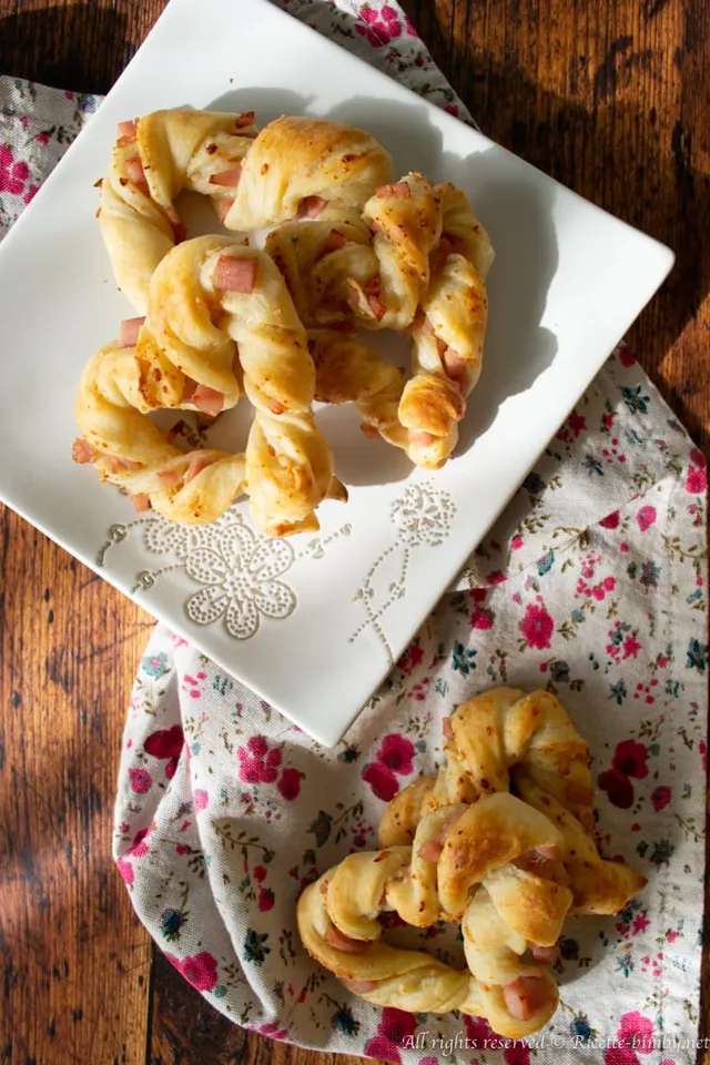 Cuori intrecciati di sfoglia bimby