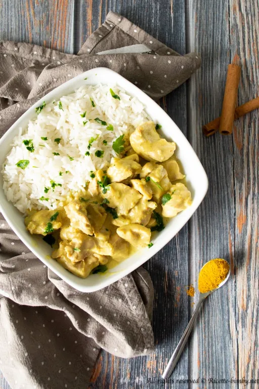 Pollo al curry con latte di cocco bimby