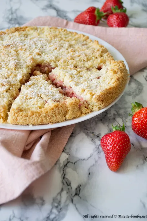 Sbriciolata alle fragole bimby