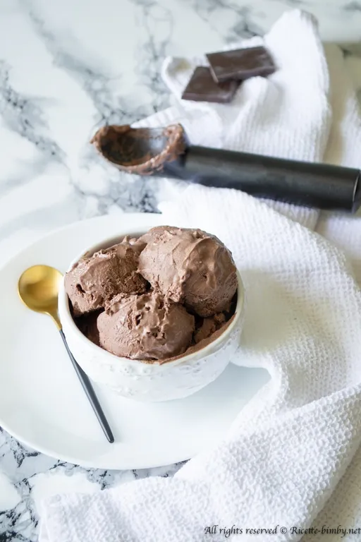 Gelato al cioccolato senza uova bimby
