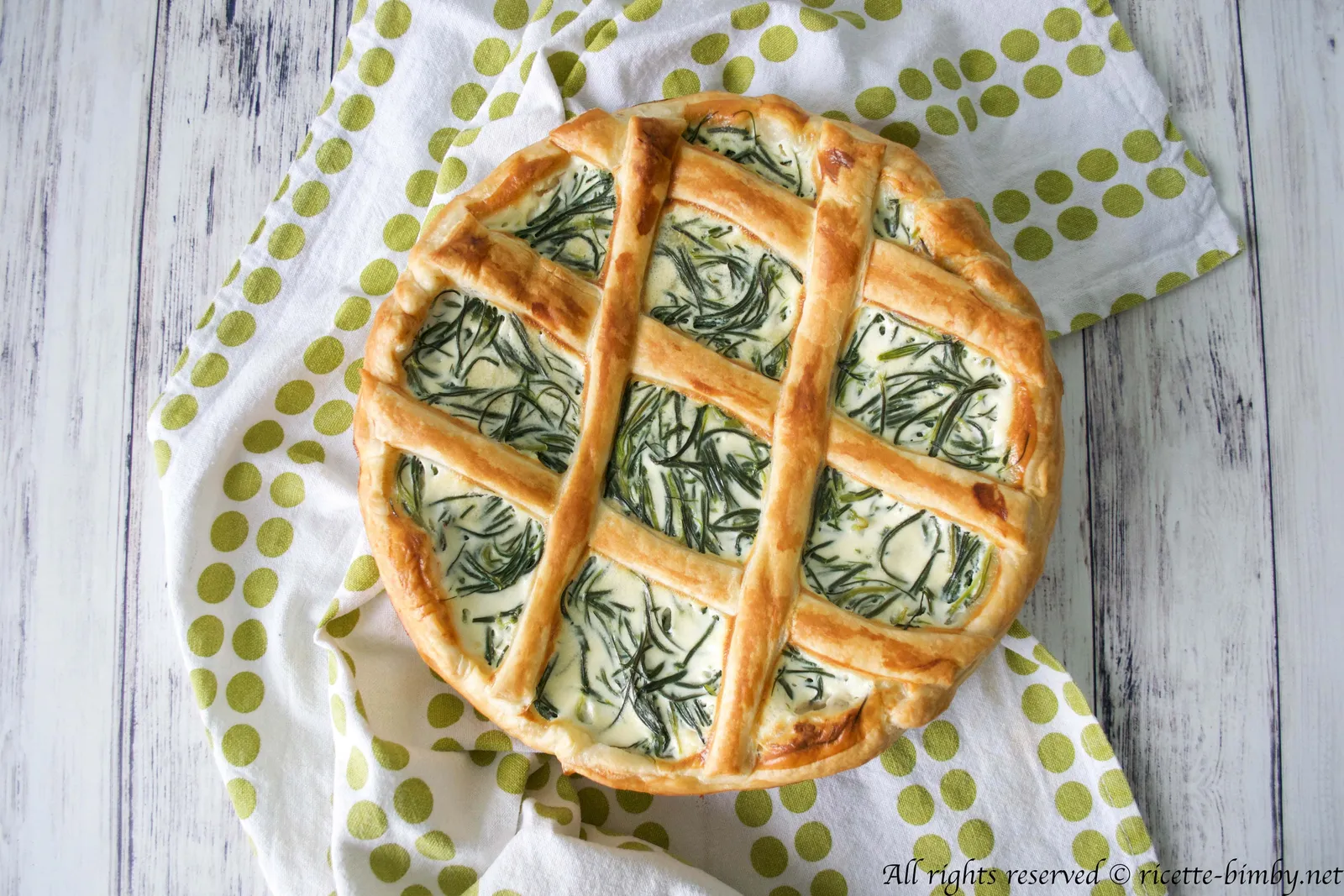 Torta salata agli agretti Bimby