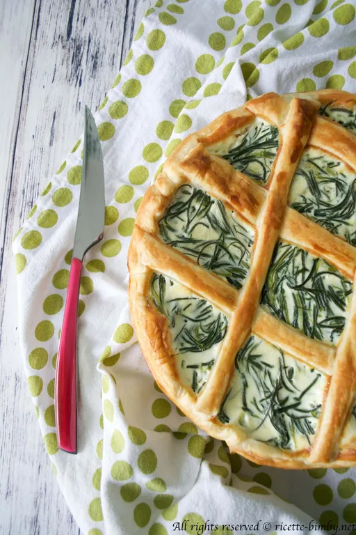 Torta salata agli agretti bimby