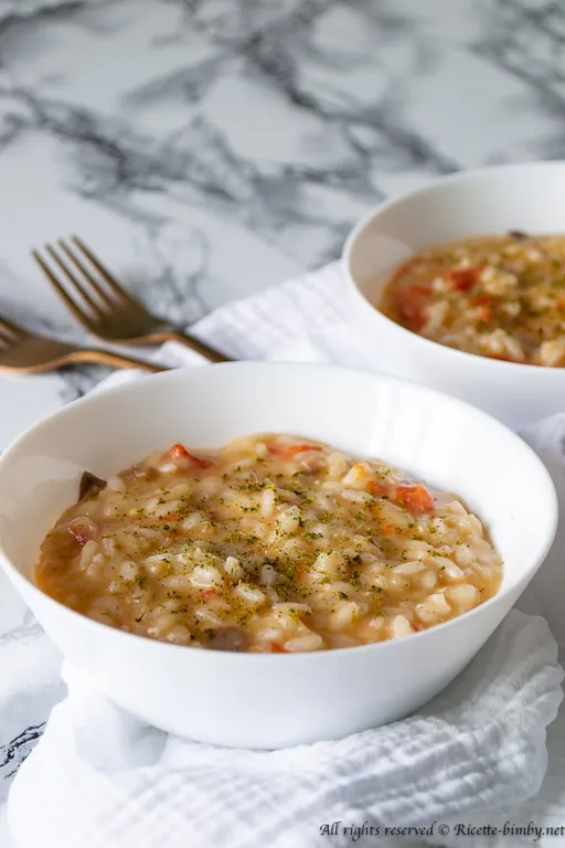 Risotto melanzane e pomodori bimby