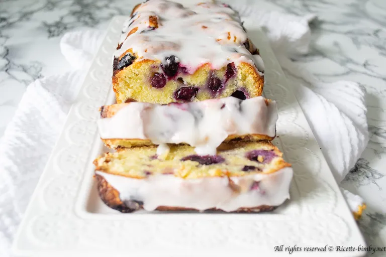 Plumcake mirtilli mandorle e limone Bimby