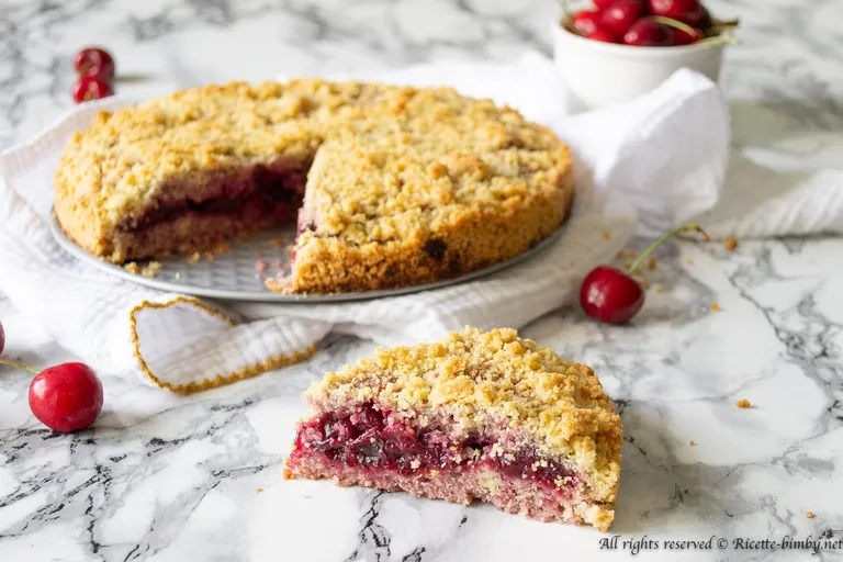 Sbriciolata alle ciliegie Bimby