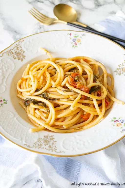 Pasta con pomodorini e agretti bimby