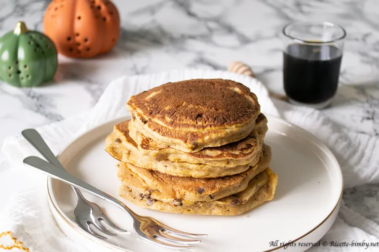 Pancake con zucca e gocce di cioccolato Bimby